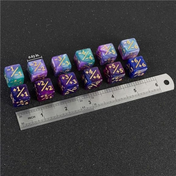 Toys | 48 Pcs Token Dice Counters Magic The Gathering Glitter Sparkle ...